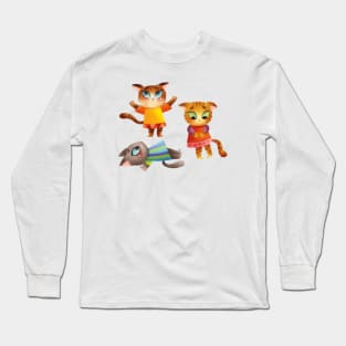 Sad Cats Long Sleeve T-Shirt